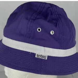 NWT Vintage 80s Totes Purple Bucket Hat Sport Rain Rolls Right Off Packable